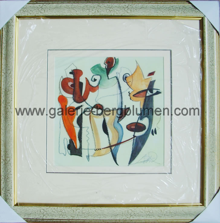 Kunstdruck - 
                                Moderne Kunst Nr. 1, Bild in Pastellfarben - H/B 45cm/45cm