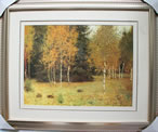 Kunstdruck - 
                            	Herbstliches Birkenwäldchen - H/B 46,5cm/56cm