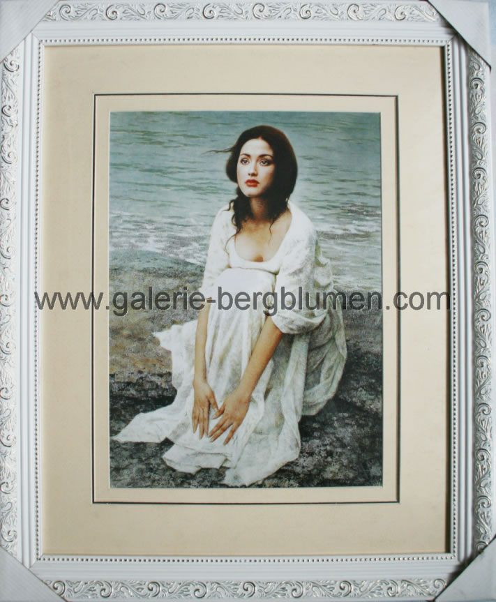 Kunstdruck - 
                                Einsame Schönheit am Meer - H/B 57cm/47cm