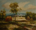 Gemälde - 
                            	Landschaft mit Baumgruppen - H/B 50cm/60cm
