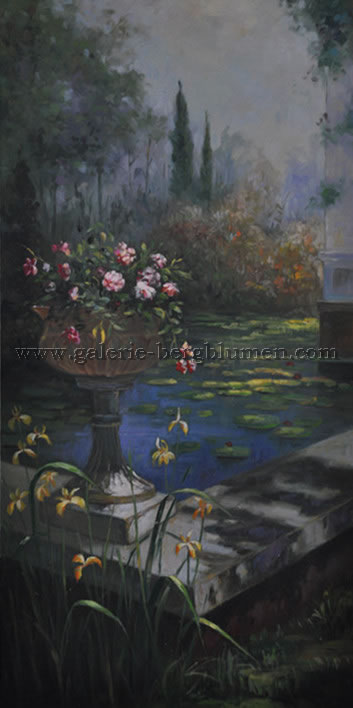 Gemälde - 
                                Exotischer Garten - H/B 60cm/30cm
