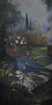 Gemälde - Exotischer Garten - H/B 60cm/30cm