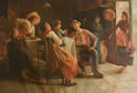 Gemälde - Familienleben in alter Zeit Nr. 1 - H/B 62cm/92cm