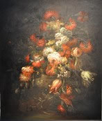 Gemälde - Pfingsrosenstrauss - H/B 62cm/53cm