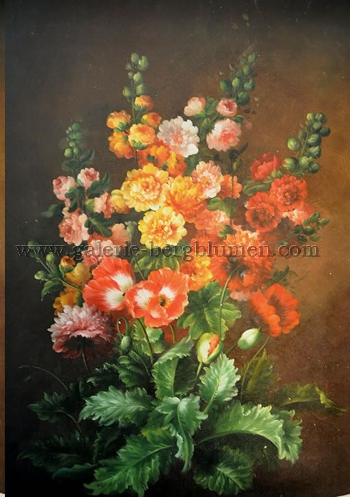 Gemälde - 
                                Garten Blumenstrauß - H/B 90cm/60cm